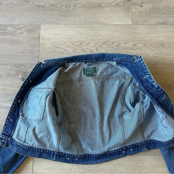 Rare Vintage Ralph Lauren Country Denim Jacket Waist Length Sz Small 100% Cotton - Picture 7 of 7
